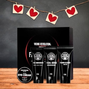 Viking Revolution Men's Facial Skin Care Kit for Healthy Skin