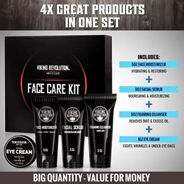 Viking Revolution Men's Facial Skin Care Kit for Healthy Skin