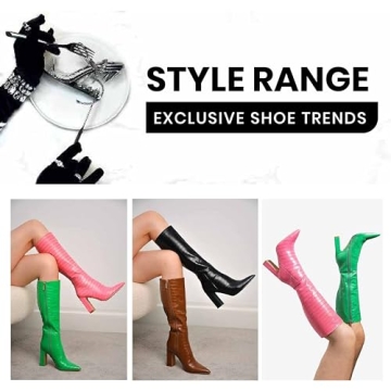 Cape Robbin SayWhat Mid Calf Boots for Women - Womens Mid Calf Boots with Chunky Block Heel - Stylish Mid Calf Boots Women - Brown Size 6.5