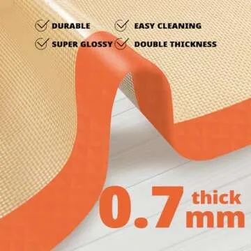 Silicone Baking Mat Set of 3 for Easy Baking Cleanup