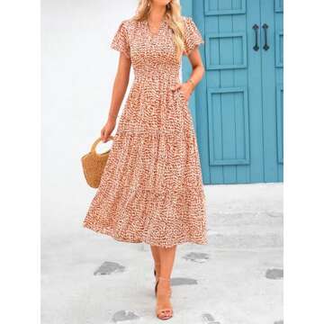 MASCOMODA Summer Floral Maxi Dress - Elegant & Comfy