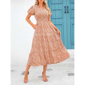 MASCOMODA Summer Floral Maxi Dress - Elegant & Comfy