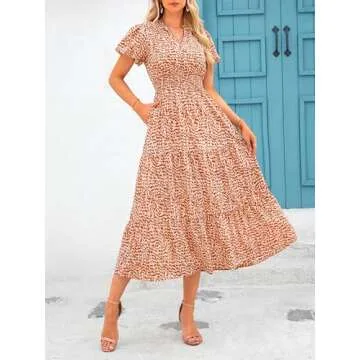 MASCOMODA Summer Floral Maxi Dress - Elegant & Comfy