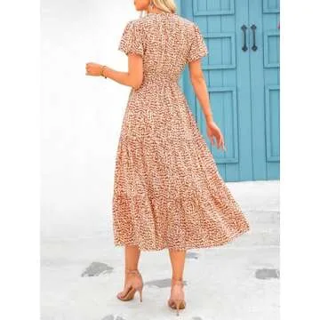 MASCOMODA Summer Floral Maxi Dress - Elegant & Comfy