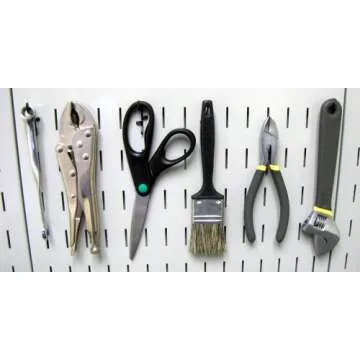 Wall Control Standard Slotted Hook Pack - Slotted Metal Pegboard Hooks Pegboard and Slotted Tool Board - Black