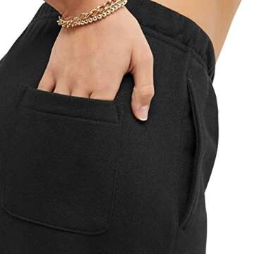 Champion, Reverse Weave, Fleece Joggers, Sweatpants for Women, 30", Black C Logo, Small