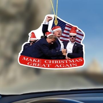 Funny Trump Christmas Ornaments - 8 Packs for 2024