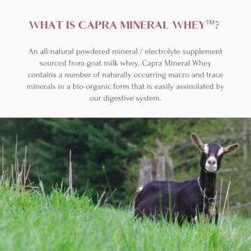 MT. CAPRA SINCE 1928 Capra Mineral Whey | A Whole Food, Bio-Available Mineral/Electrolyte Supplement from Goat Milk Whey, Rich in Potassium - 12.7 Ounce Powder