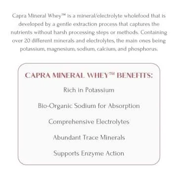 MT. CAPRA SINCE 1928 Capra Mineral Whey | A Whole Food, Bio-Available Mineral/Electrolyte Supplement from Goat Milk Whey, Rich in Potassium - 12.7 Ounce Powder