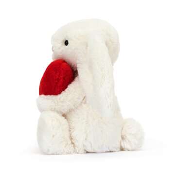 Jellycat Bashful Red Love Heart Bunny Stuffed Animal, Small 7 inches - Rabbit & Bunny Plush Toy - Cl...