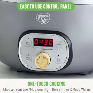 GreenLife 6 QT Ceramic Non Stick Slow Cooker - Cook Smart!