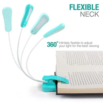 Vekkia Rechargeable Book Light 3 Colors 70Hrs Battery