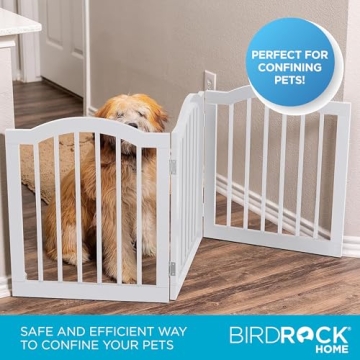 Arched Top Wooden Pet Gate | 3 Panel, 24" H Dog Barrier
