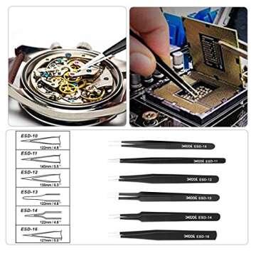 XOOL Precision Tweezers Set – Premium 10 Pcs Kit