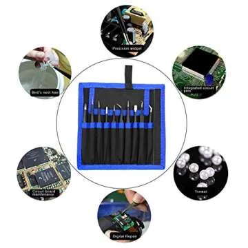 XOOL Precision Tweezers Set – Premium 10 Pcs Kit