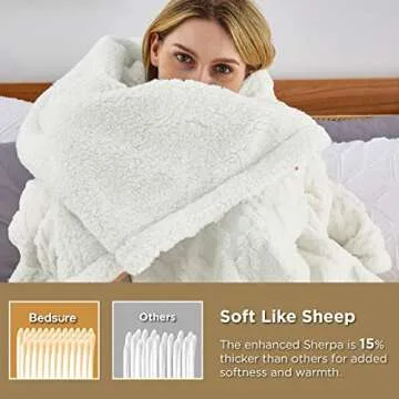 Bedsure Sherpa Fleece Blanket - Cozy & Stylish Throw