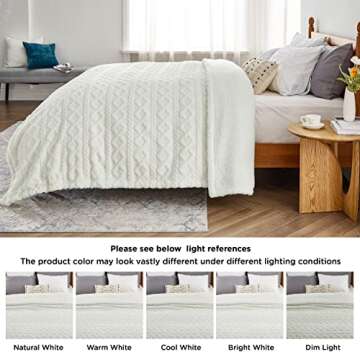 Bedsure Sherpa Fleece Blanket - Cozy & Stylish Throw