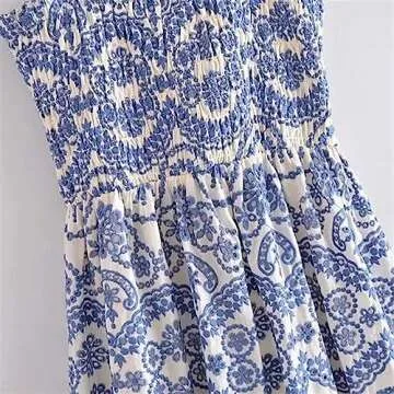 TAMYID Women's Backless Embroidery Dress - Elegant & Comfy