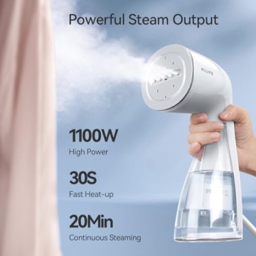 HiLIFE Handheld Clothes Steamer - 1100W Power with 300ml Tank