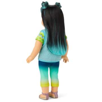 American Girl Corinne Tan Girl of the Year 2022 18-inch Doll Camping Outfit with Vest, Tee, and Sandals, For Ages 8+