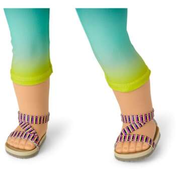 American Girl Corinne Tan Girl of the Year 2022 18-inch Doll Camping Outfit with Vest, Tee, and Sandals, For Ages 8+