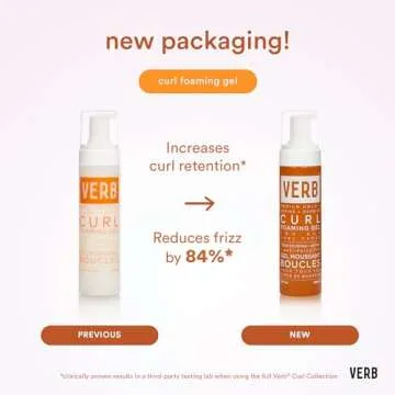 VERB Curl Foaming Gel – Frizz Control Mousse for Curl Definition – Curl Enhancing Hair Product f...