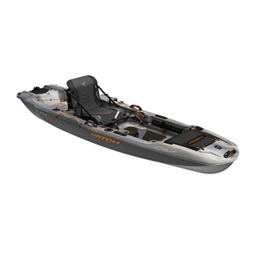 Pelican Catch Mode 110 Fishing Kayak - Premium Angler Kayak with Lawnchair seat, Granite - 10.5 Ft.