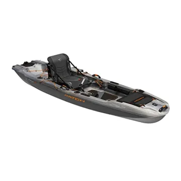 Pelican Catch Mode 110 Fishing Kayak - Premium Angler Kayak with Lawnchair seat, Granite - 10.5 Ft.