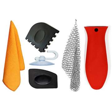 KitCast Premium Cast Iron Cleaner Set with Accessories