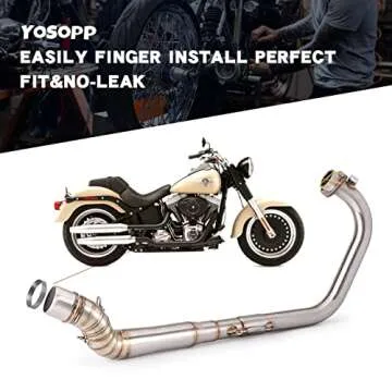 YOSOPP Cone Exhaust Gasket for Harley, Made of Graphite & Steel Mesh - Fits 1984-later Most Harley Davidson Bikes: Touring, Sportster, Dyna, Softail (1 Pair 2pcs)