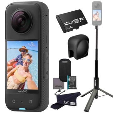 Insta360 X3 - Waterproof 360 Action Camera with 1/2'' 48MP Sensors, 5.7K HDR Video, 72MP Photo, 4K S...