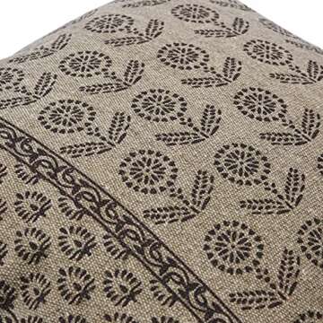 Creative Co-Op 20" Floral Fields Pillow Cover - Durable Style