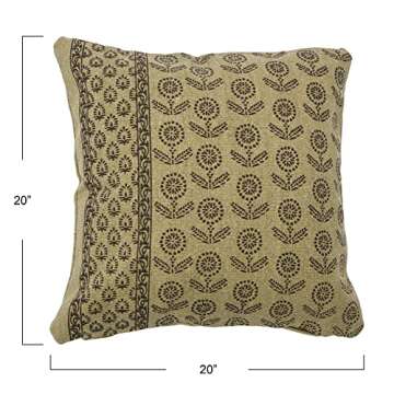 Creative Co-Op 20" Floral Fields Pillow Cover - Durable Style