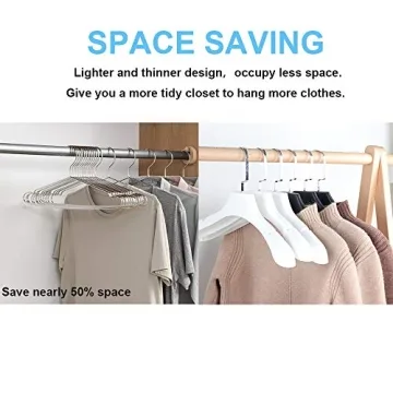 Seropy Stainless Steel Clothes Hangers 40 Pack Space Saving