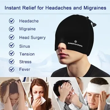 KingPavonini Gel Ice Migraine Headache Relief Cap