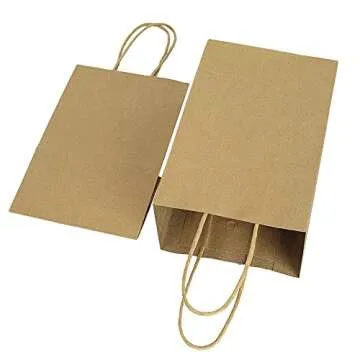 bagmad 50 Pack Kraft Paper Gift Bags - Eco-Friendly Solution
