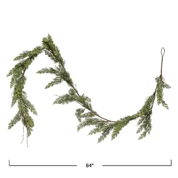 Creative Co-Op 72" Faux Cedar Garland for Festive Decor