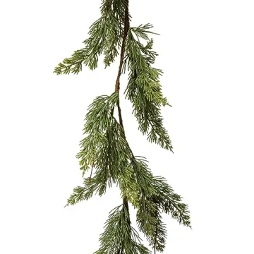 Creative Co-Op 72" Faux Cedar Garland for Festive Decor