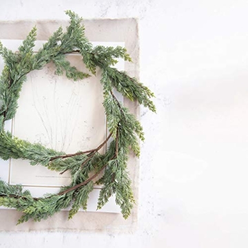 Creative Co-Op 72" Faux Cedar Garland for Festive Decor