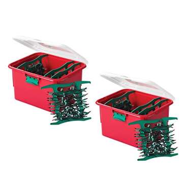 HOMZ Holiday Light Storage Containers - Organize Festive Lights