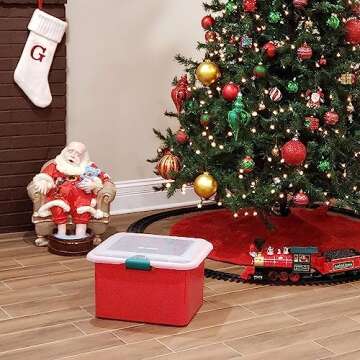 HOMZ Holiday Light Storage Containers - Organize Festive Lights