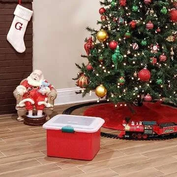 HOMZ Holiday Light Storage Containers - Organize Festive Lights