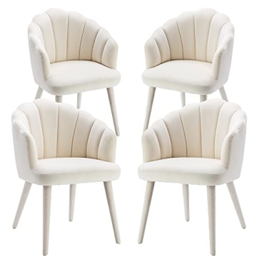 Luxury Velvet Dining Chairs Set of 4 - Elegant Modern Accent Chairs