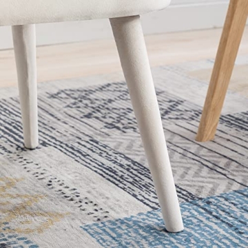 Modern Velvet Dining Chairs Set of 4 with Wood Legs