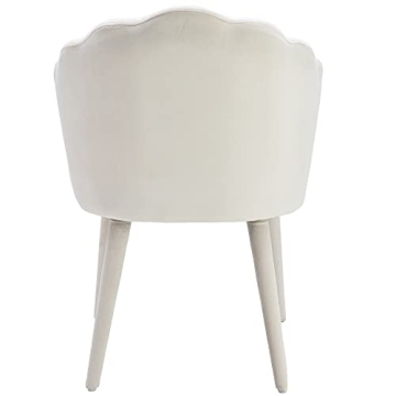 Modern Velvet Dining Chairs Set of 4 with Wood Legs