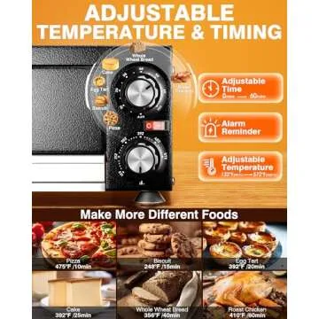 PYY Electric Pizza Oven Indoor Countertop Pizza Oven Commercial Pizza Maker Machine for Home with Timer Stainless Steel Pizza Cooker