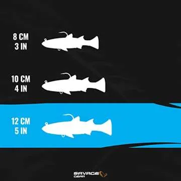 Savage Gear Pulse Tail Mullet Fishing Lure with Rattle