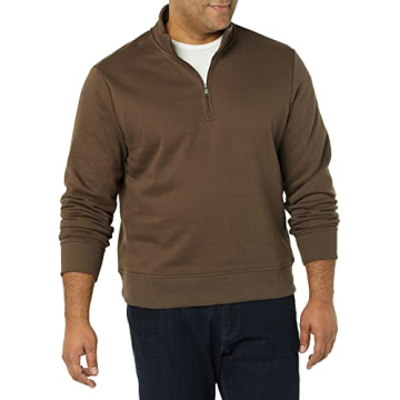 Men's Soft Quarter-Zip Fleece Sweatshirt by Amazon Essentials