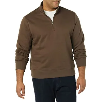 Men's Soft Quarter-Zip Fleece Sweatshirt by Amazon Essentials