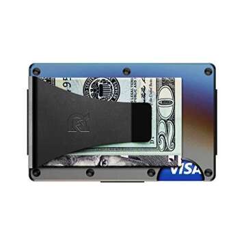 Ridge Wallets for Men - Slim Minimalist Wallet For Men, Front Pocket Wallets for Men, RFID Wallet For Men - Card Holder Wallet (Burnt Titanium)